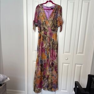 Tahari ASL Vibrant Floral Maxi Dress